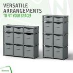 Grey Cube Storage Organizer with 9 Bins