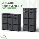 Dark Grey Cube Storage Organizer with Bins