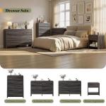 Stylish 4-Piece Black Bedroom Furniture Set