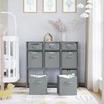 Grey Cube Storage Organizer with 9 Bins