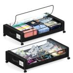 Wheeled Under Bed Storage Bins with Dividers