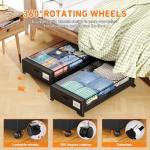 Wheeled Under Bed Storage Bins with Dividers