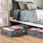 ZOBER Under Bed Storage Boxes, Set of 4