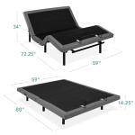 Ergonomic Adjustable Queen Bed Frame with Remote
