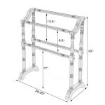 Cottage White Wooden Quilt and Blanket Rack