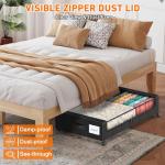 Wheeled Under Bed Storage Bins with Dividers