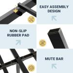 Queen Metal Bed Frame with Curved Upholstered Headboard