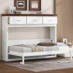 Twin Size Foldable Murphy Bed with Storage