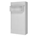 Twin Murphy Wall Bed with Shelf - White