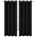LEMOMO Black Thermal Insulated Blackout Curtains - 2 Pack