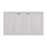 Twin Size Horizontal Murphy Bed Cabinet, Space-Saving White