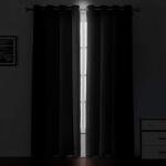 LEMOMO Black Thermal Insulated Blackout Curtains - 2 Pack