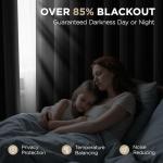 Joydeco Black Thermal Insulated Blackout Curtains, 2-Pack