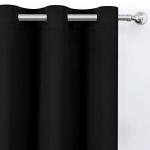 LEMOMO Black Thermal Insulated Blackout Curtains - 2 Pack