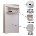 Twin Murphy Wall Bed with Shelf - White