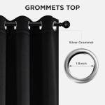 Joydeco Black Thermal Insulated Blackout Curtains, 2-Pack