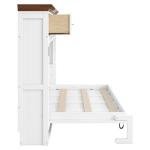 Twin Size Foldable Murphy Bed with Storage