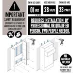 Twin Murphy Wall Bed with Shelf - White