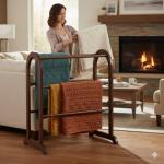 Stylish Blanket Rack and Quilt Display Stand