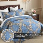 Cinefoso Queen Size Cotton Floral Quilt Set