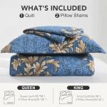 Cinefoso Queen Size Cotton Floral Quilt Set