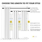 MIULEE 84-Inch Black Blackout Curtains - 2 Panels