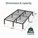Zinus 14 Inch Metal Platform Bed Frame, Full