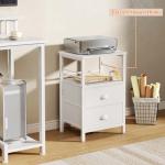 Set of 2 Nightstands with Drawers and Hooks