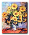 Claude Monet Sunflowers Art Print Wall Decor