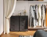Black 4-Drawer Bedroom Dresser Chest