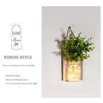 Set of 2 Rustic Mason Jar Wall Lights