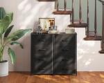 Black 4-Drawer Bedroom Dresser Chest