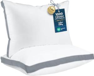 Queen Size Cooling Gusseted Pillows - Set of 2