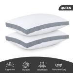 Queen Size Cooling Gusseted Pillows - Set of 2