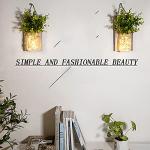 Set of 2 Rustic Mason Jar Wall Lights