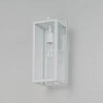 Matte White Wall Sconce with Clear Shade