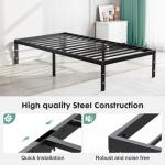Sweetcrispy Heavy Duty Twin Bed Frame with Storage