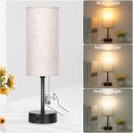 3-Color Bedside Table Lamp with Pull Chain