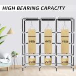 LOKEME Portable Wardrobe Closet with Shelves and Rods