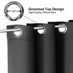 Dark Grey Grommet Blackout Curtains - 2 Panels