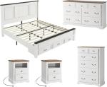 Farmhouse King Bedroom Set with Nightstands and Dressers
