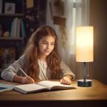 3-Color Bedside Table Lamp with Pull Chain