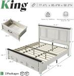 Farmhouse King Bedroom Set with Nightstands and Dressers