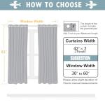 Dark Grey Grommet Blackout Curtains - 2 Panels