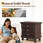 3 Piece Solid Wood Bedroom Set with King Bed