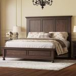 3 Piece Solid Wood Bedroom Set with King Bed