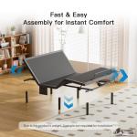 Adjustable Queen Bed Frame with Massage & Lights