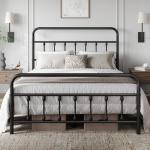 Sturdy Queen Size Bed Frame with Headboard & Storage