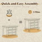 3 Piece Solid Wood Bedroom Set with King Bed