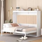 Merax Modern Farmhouse Solid Wood Murphy Bed